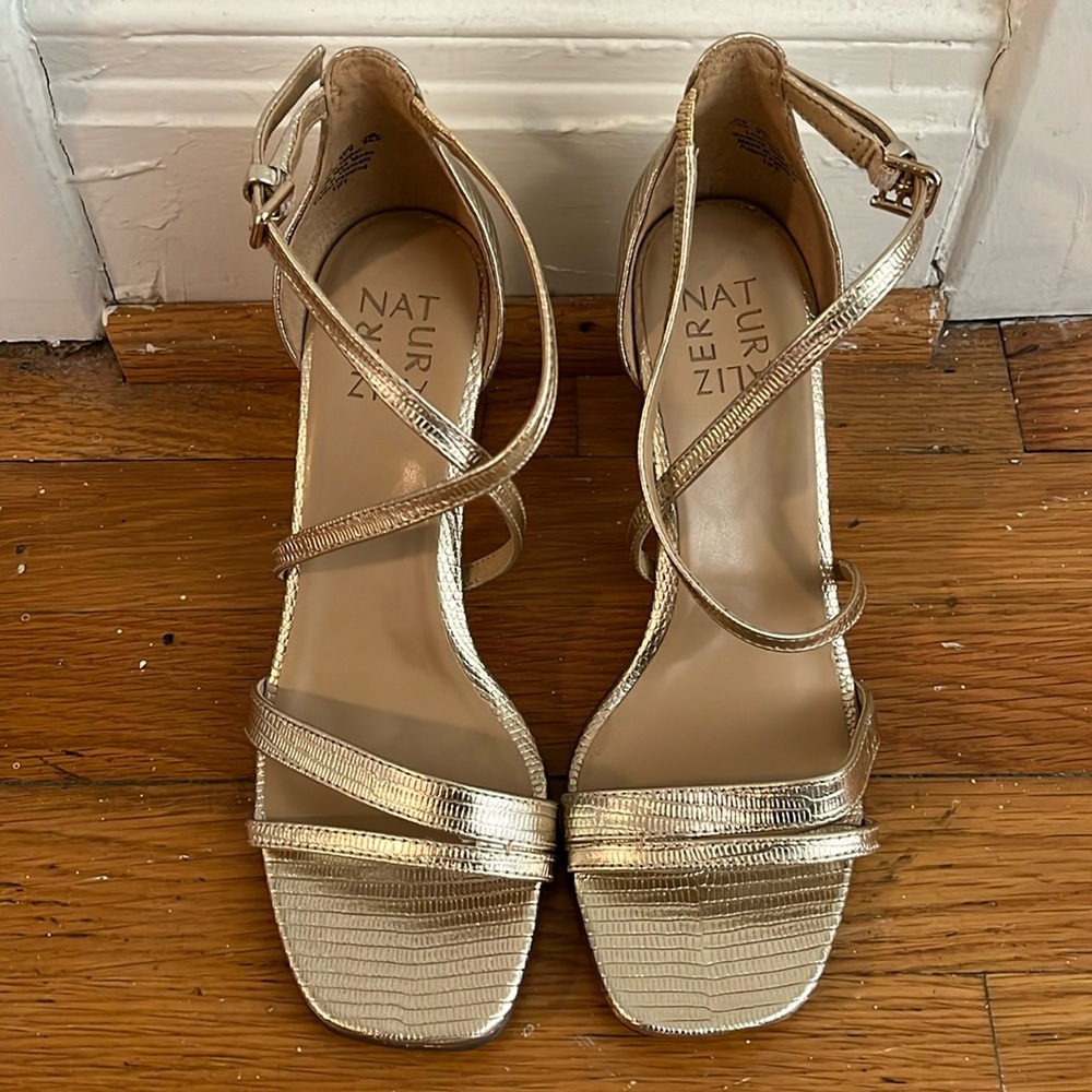 Gold Strappy Heels